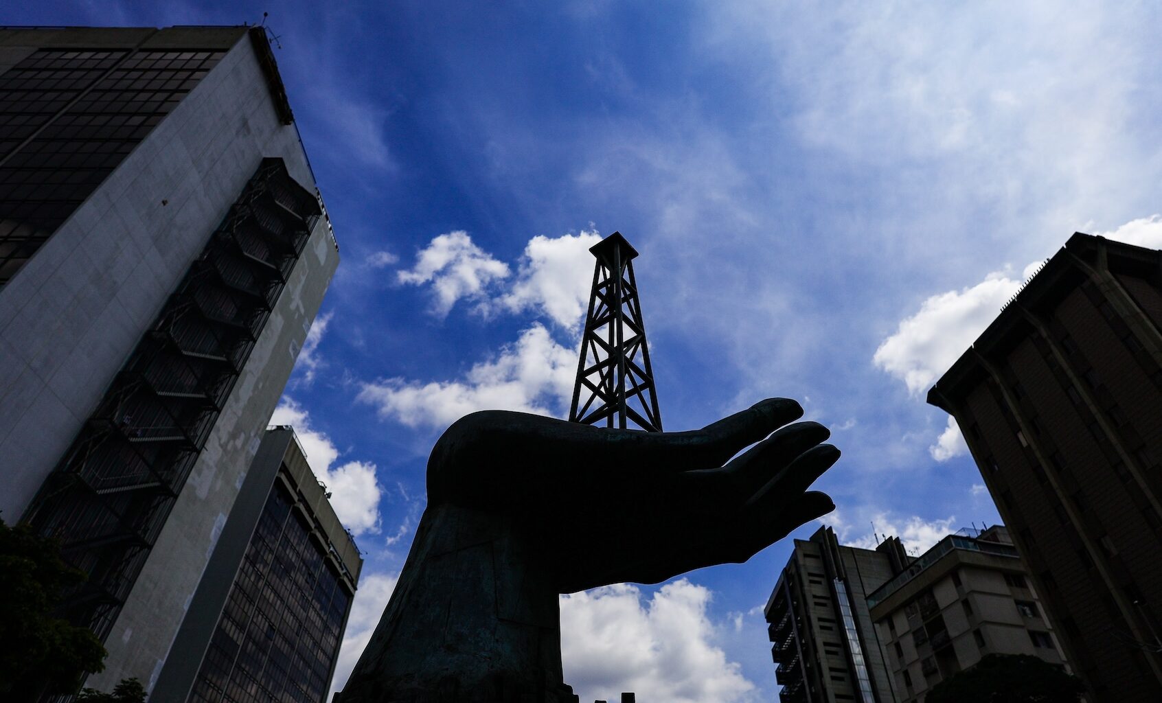 05 January 2026, Venezuela, Caracas: Detail of a statue on the subject of oil in Caracas, Venezuela. Photo: Javier Campos/dpa (Photo by Javier Campos/picture alliance via Getty Images)