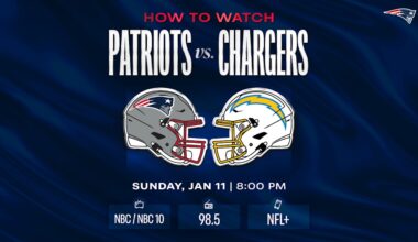 How to Watch/Listen: Patriots vs. Chargers