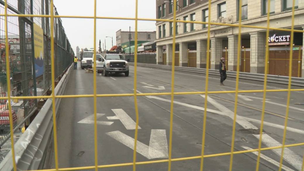 Click to play video: 'Stretch of Broadway closed for 4 months for subway station construction'