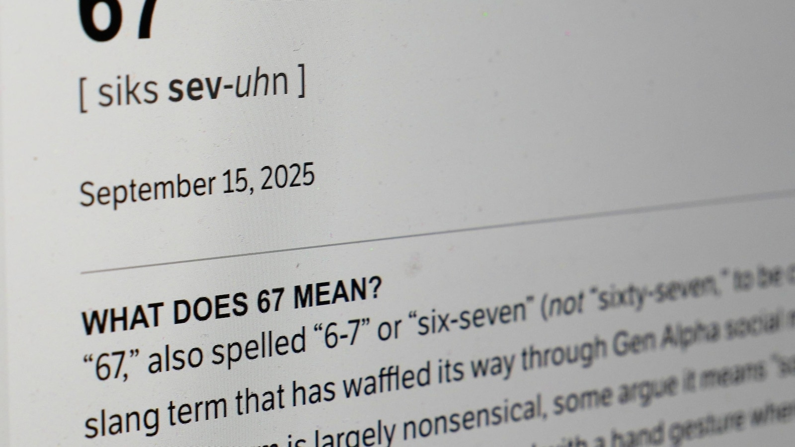 Viral '6-7' tops 2025 list of overused words and phrases