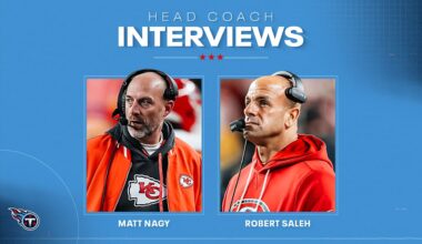 Titans Complete Interviews With Matt Nagy, Robert Saleh as Finalists for Head Coach Job