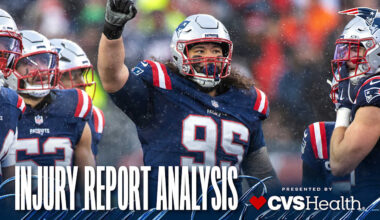 Patriots Rule Out NT Khyiris Tonga and List Three Players as Questionable for Wild Card Matchup vs. the Chargers