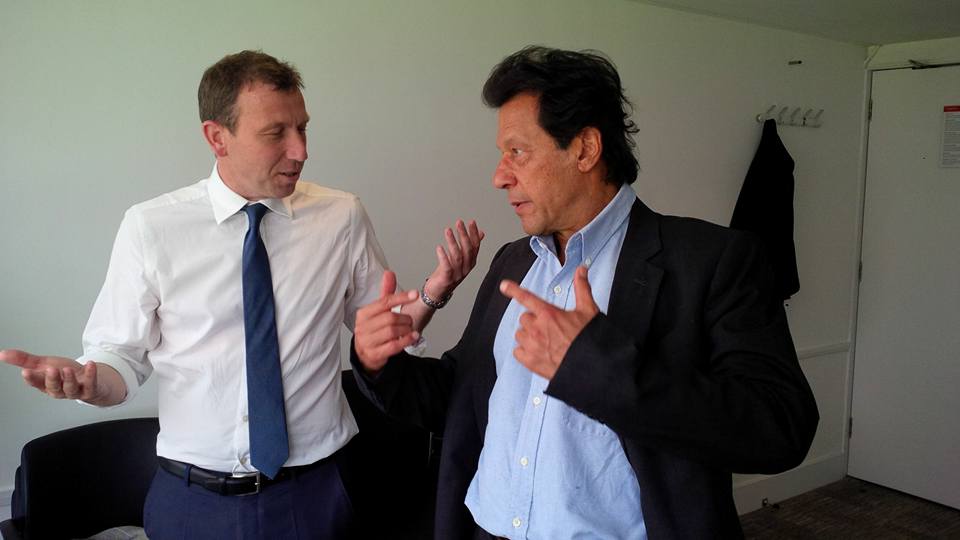 Imran Khan meeting with Mike Atherton.