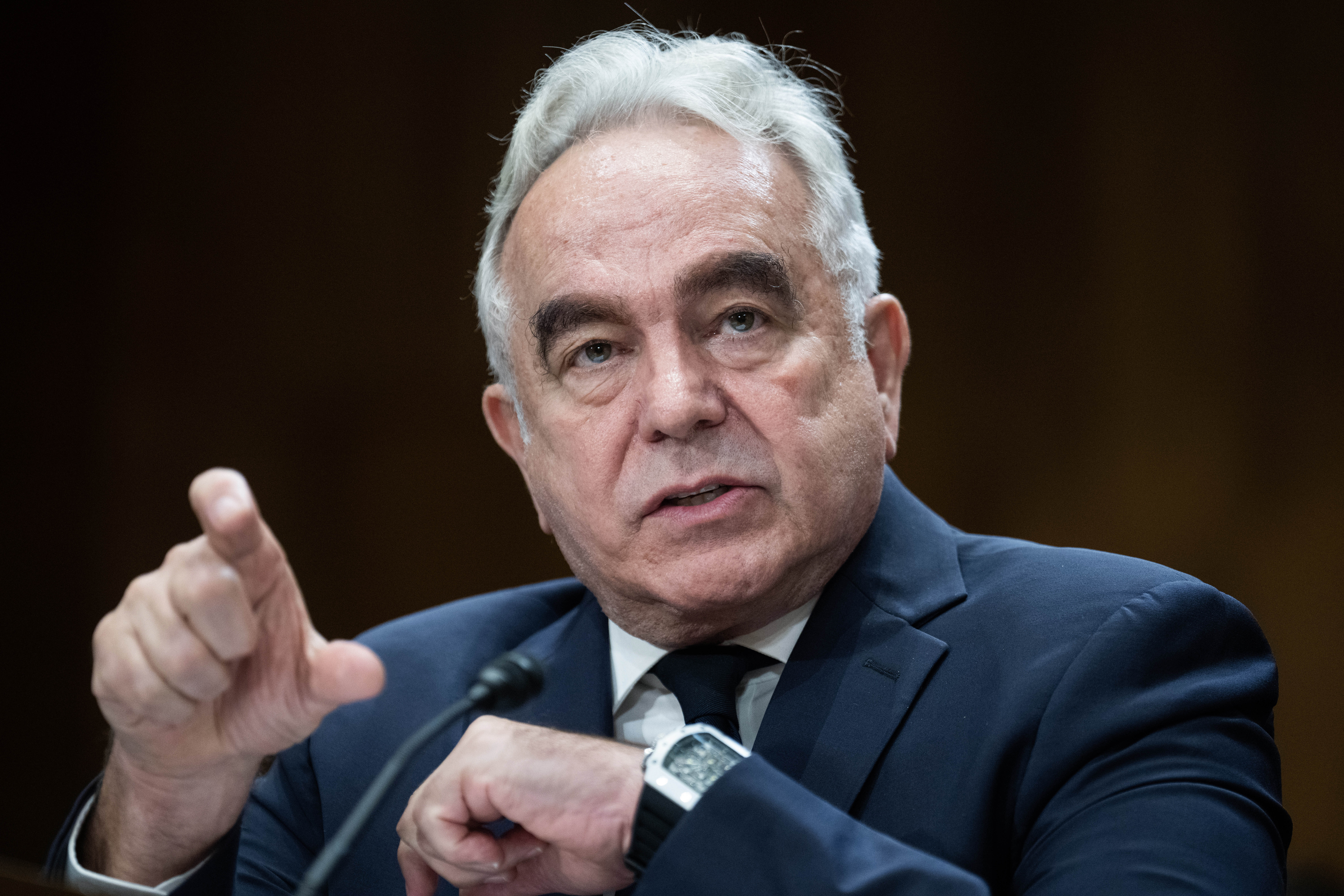 Deputy Secretary of State Kurt Campbell testifies at a Senate Foreign Relations Committee hearing.