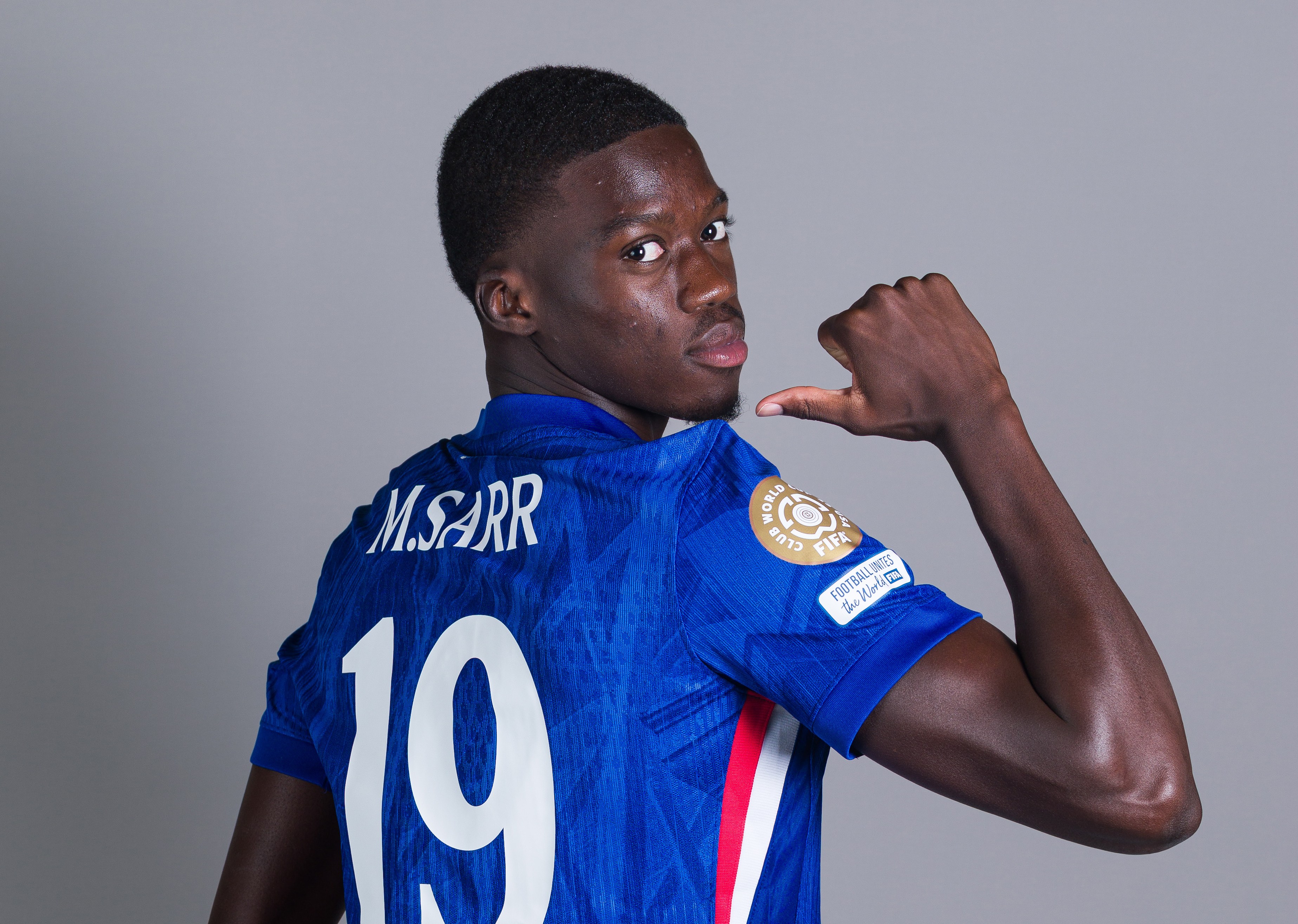Mamadou Sarr of Chelsea poses for a portrait during the official FIFA Club World Cup 2025 Portrait Session.