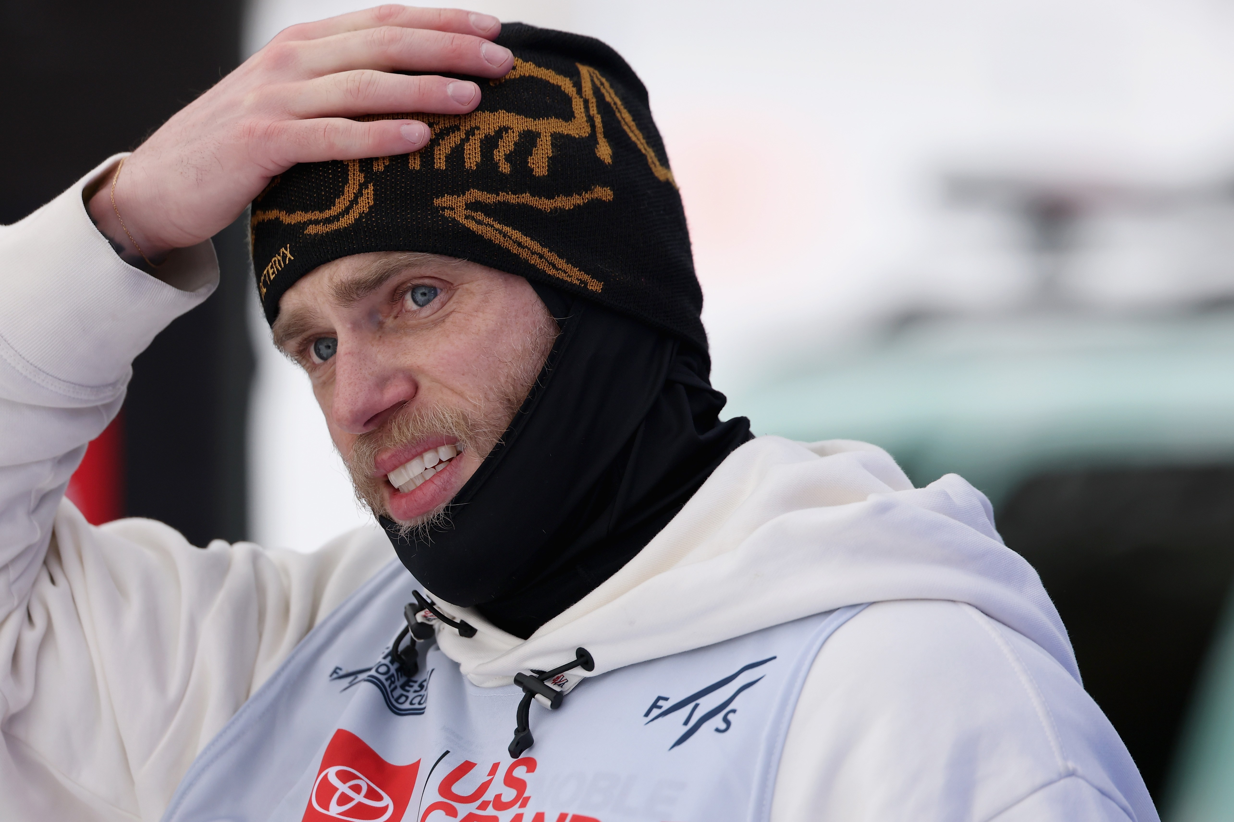 Gus Kenworthy looking on during training at the Toyota US Grand Prix 2025.