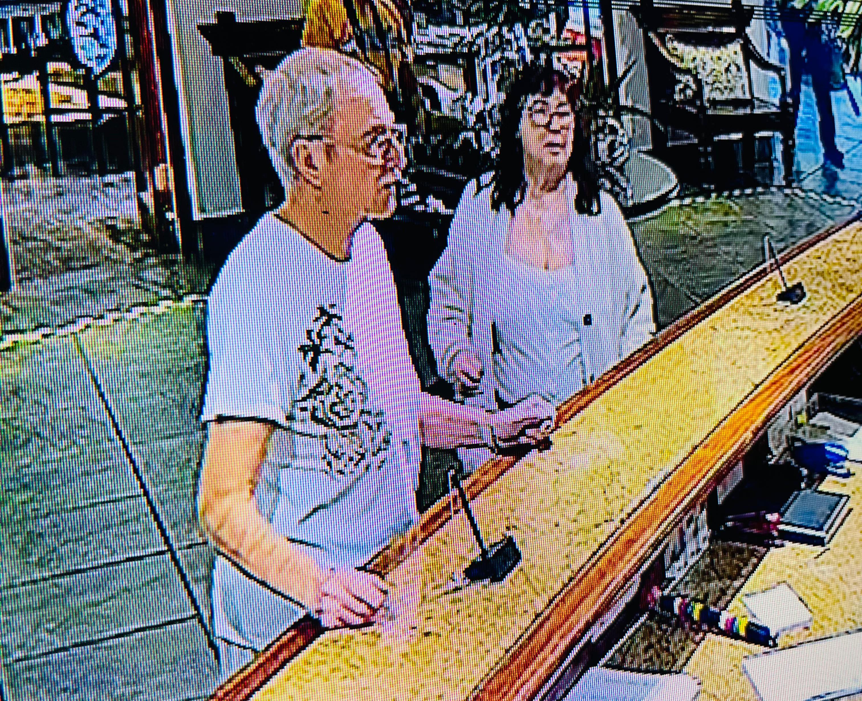 CCTV footage of Leon Probert and Lorna McSorley at Ghost Mountain Inn.