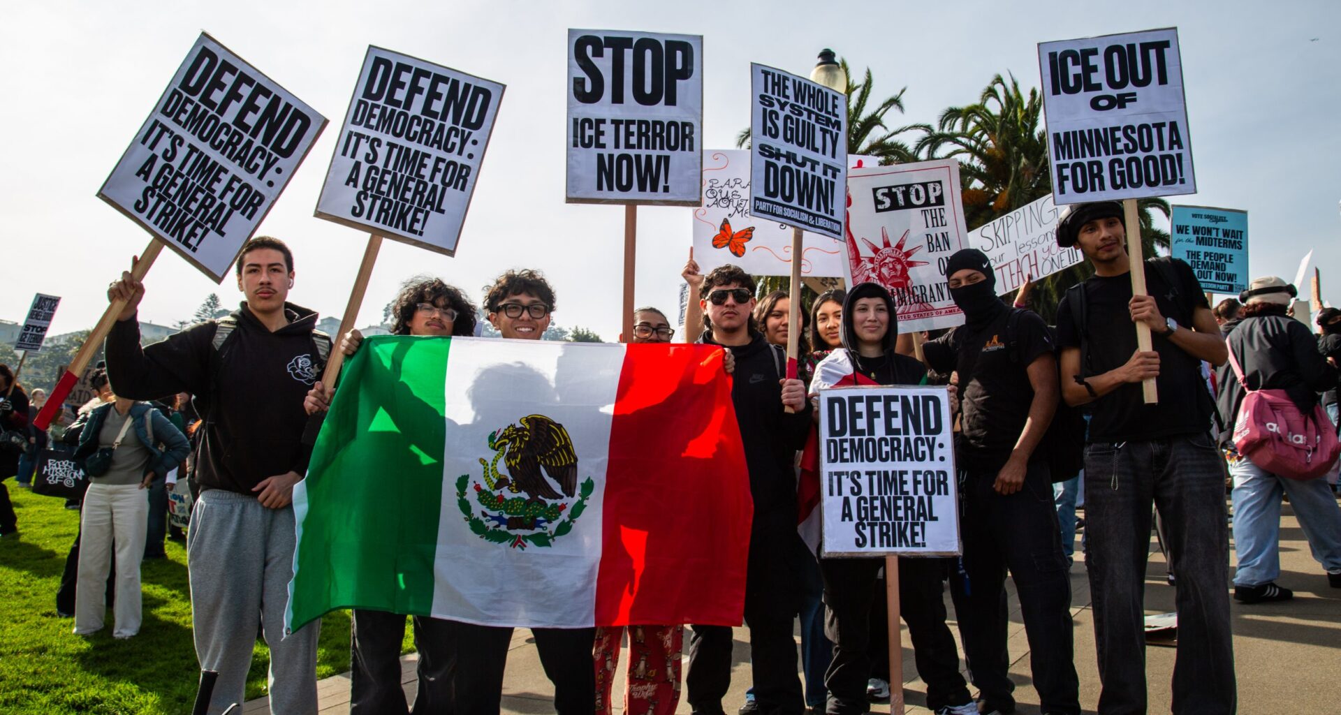 Protesters flood S.F. streets for ‘ICE Out’ strike