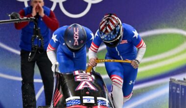Germany's Nolte, Buckwitz lead USA's Humphries at two-woman bobsled midpoint
