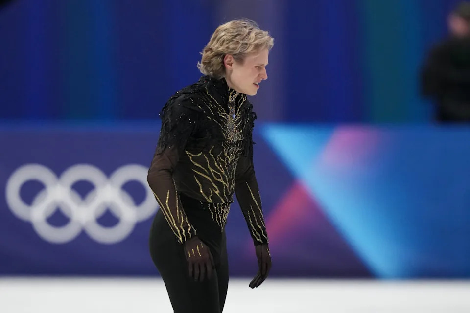 Feb 13, 2026; Milan, Italy; Ilia Malinin of the United States of America competes in the men’s singles free program during the Milano Cortina 2026 Olympic Winter Games at Milano Ice Skating Arena. Mandatory Credit: James Lang-Imagn Images© James Lang-Imagn Images