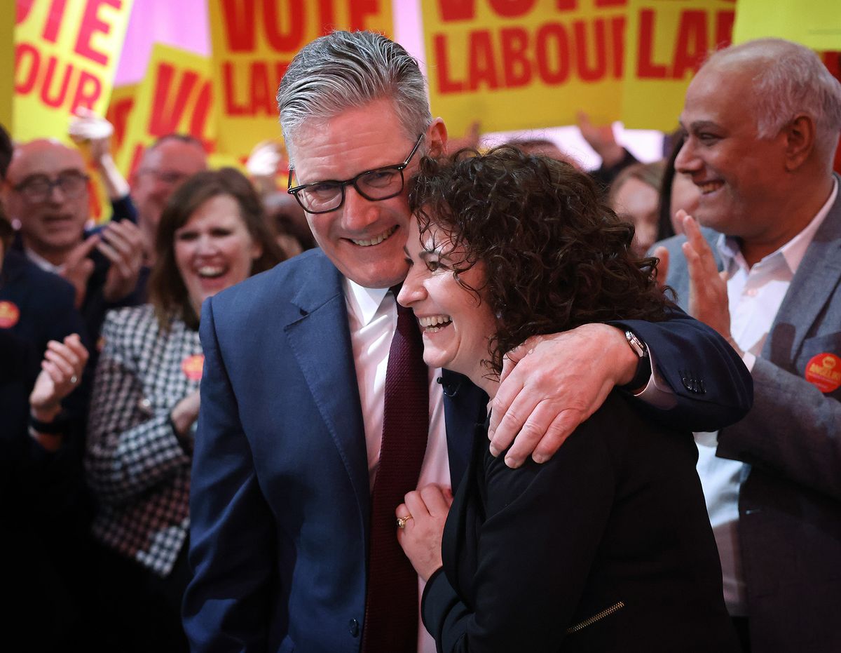 The Prime Minister Sir Keir Starmer at Rushford Park in Longsight to support Labour candidate Angeliki Stogia in the upcoming Gorton and Denton by-election