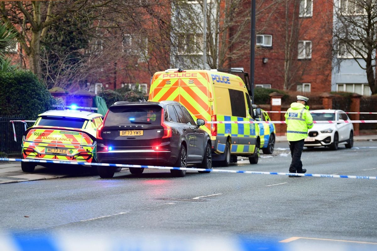 Police and rapid response paramedics at the scene on Grove Street