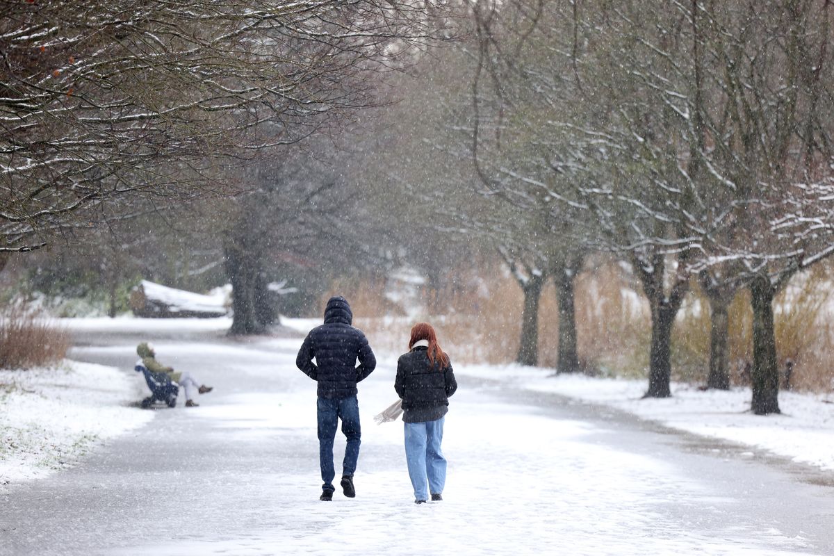 Snow in Sefton Park, Liverpool