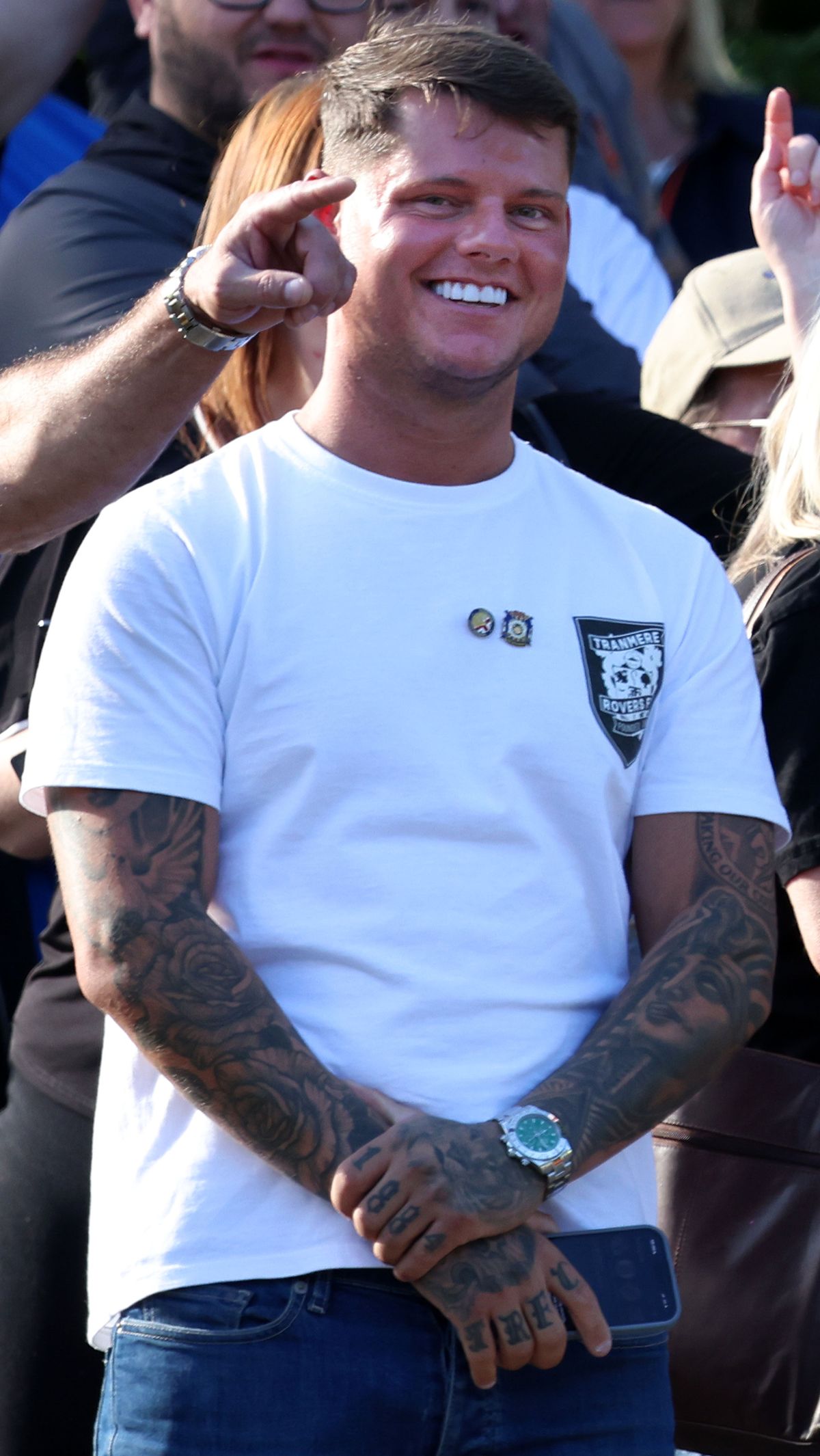 Ryan Ferguson outside the Kings Gap Hotel in Hoylake, Wirral