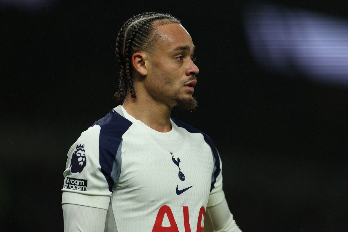 Xavi Simons during a Tottenham Hotspur game