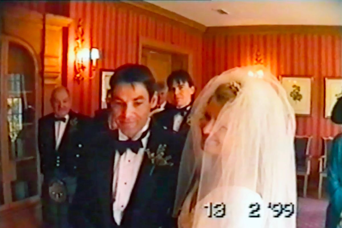Robert Brown and Joanna Simpson on their wedding day