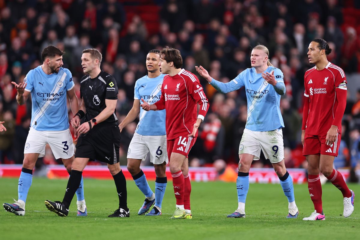 Players were left bemused at Anfield
