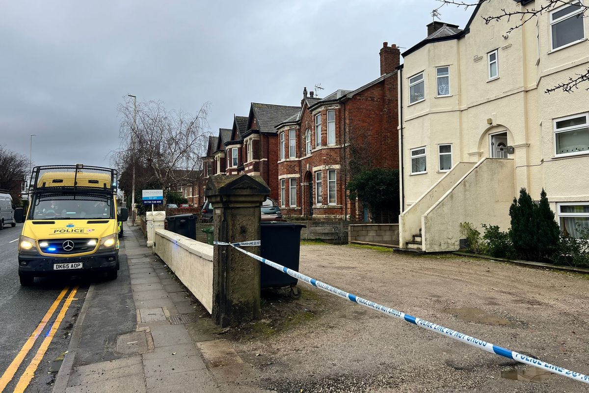 Police on Ash Street in Southport 