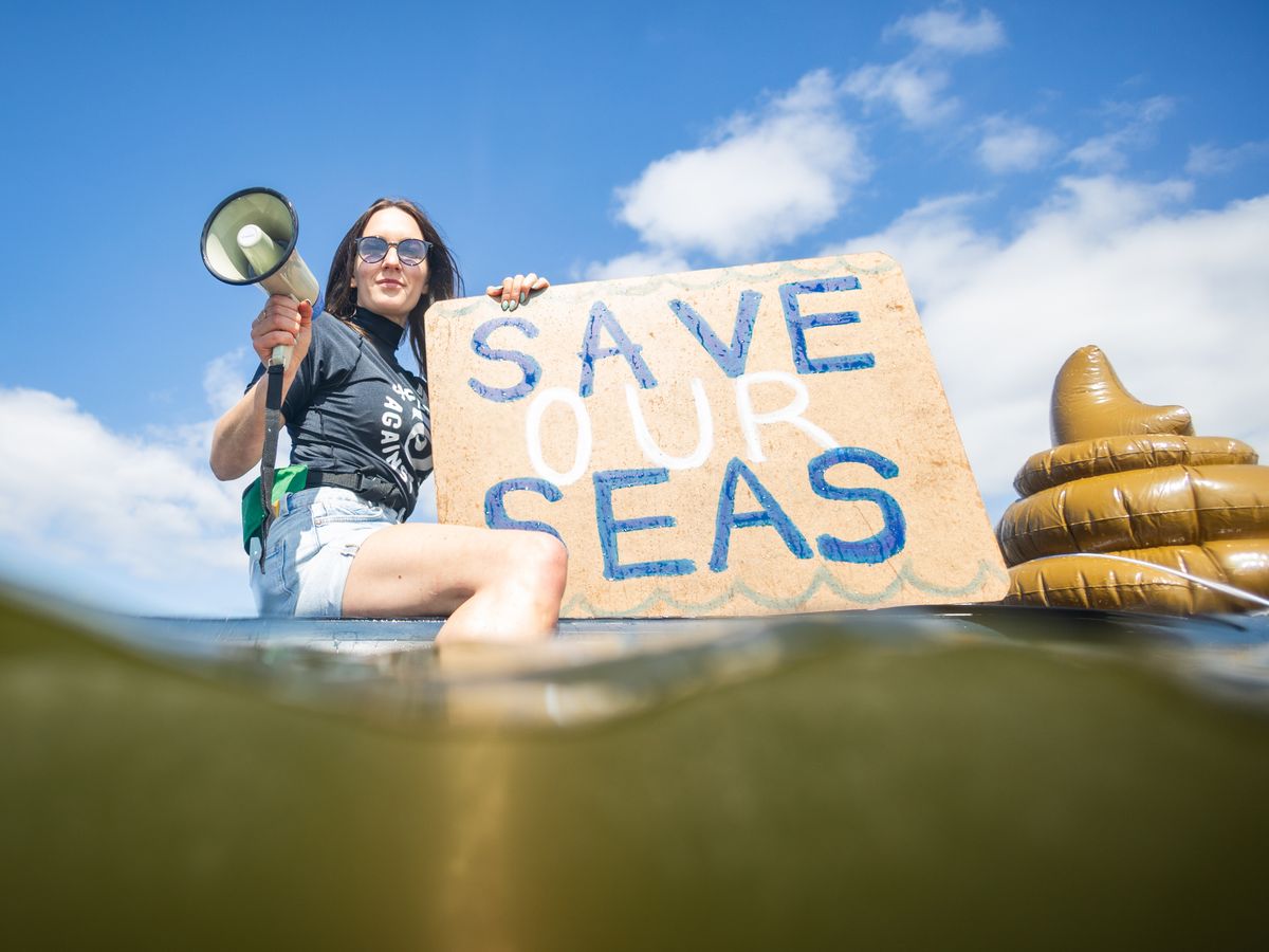 Campaigners against sewage pollution