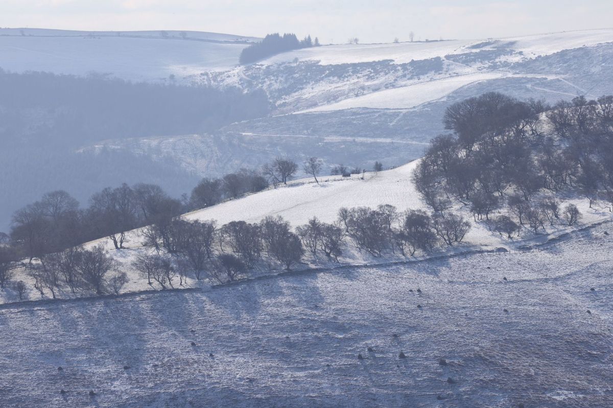 Horseshoe pass showing dustings of snow