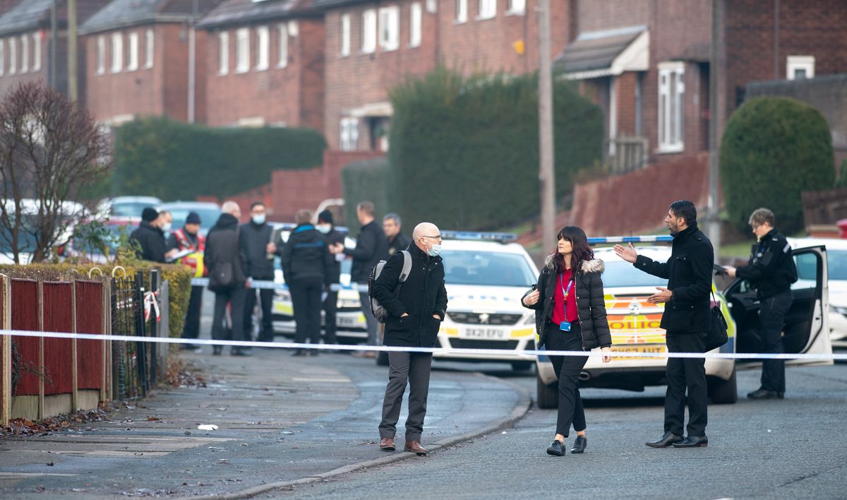 The scene of the attempted murder at a property in Beverley Drive Bentilee