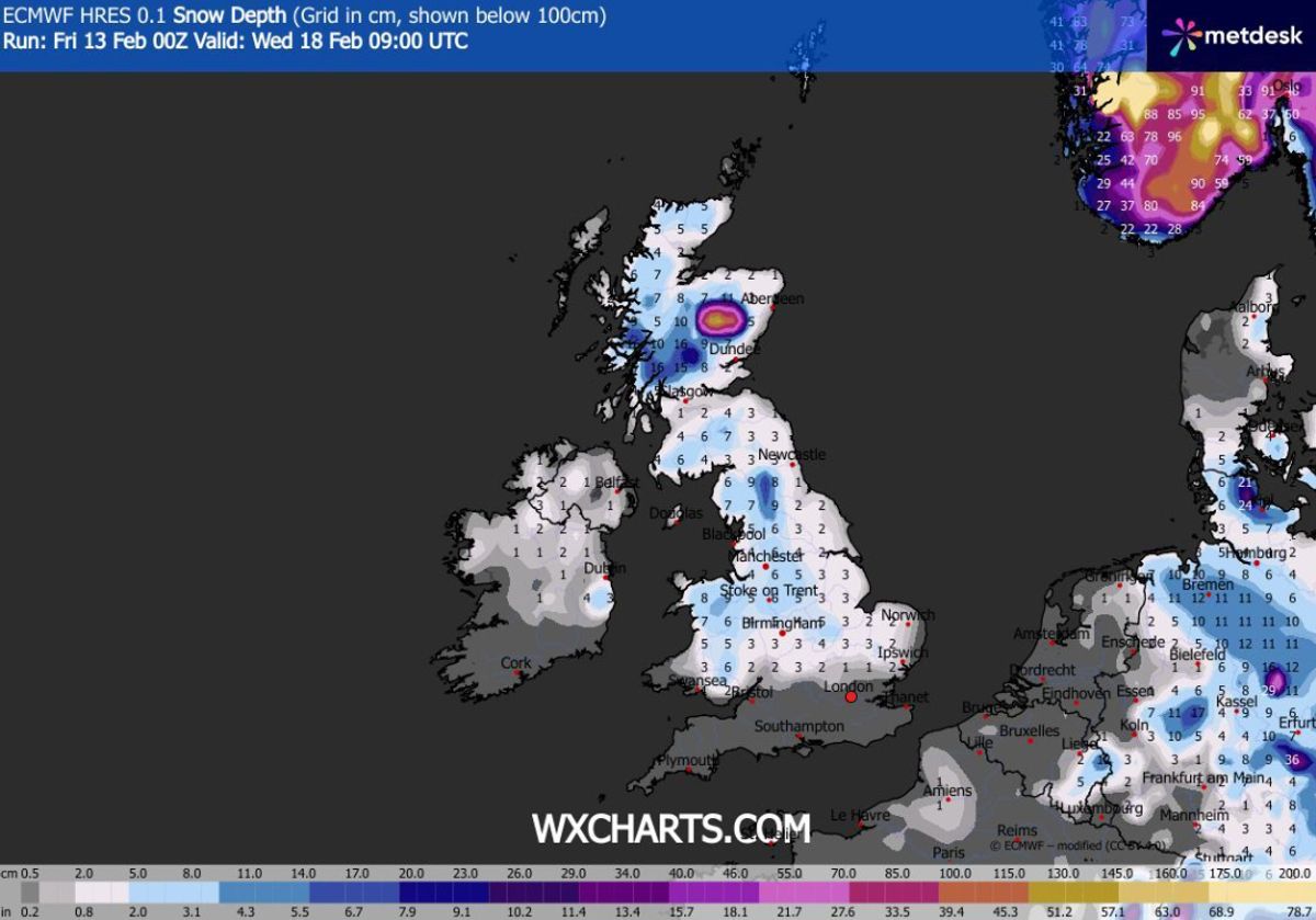 UK weather map