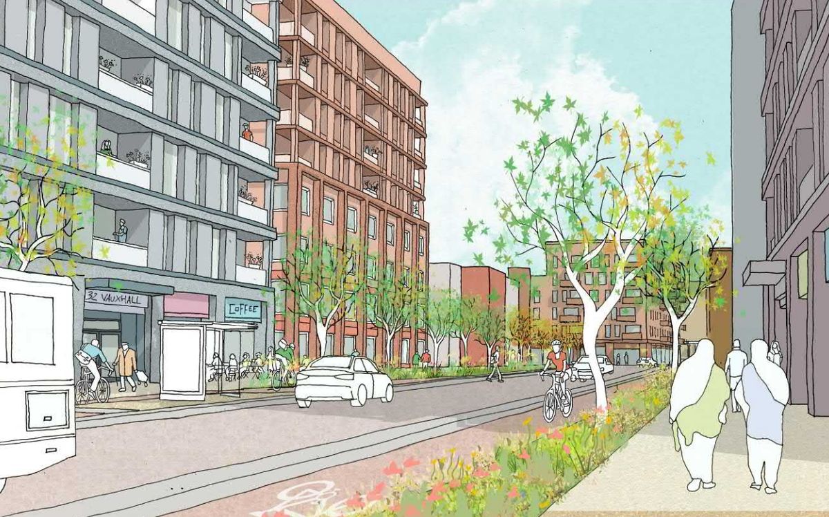 Vauxhall Road could be reimagined (Levitt Bernstein)