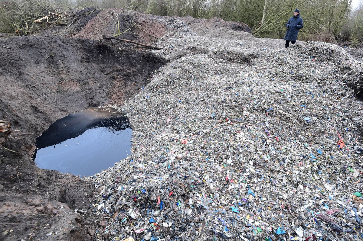 illegal waste dump in Knowsley