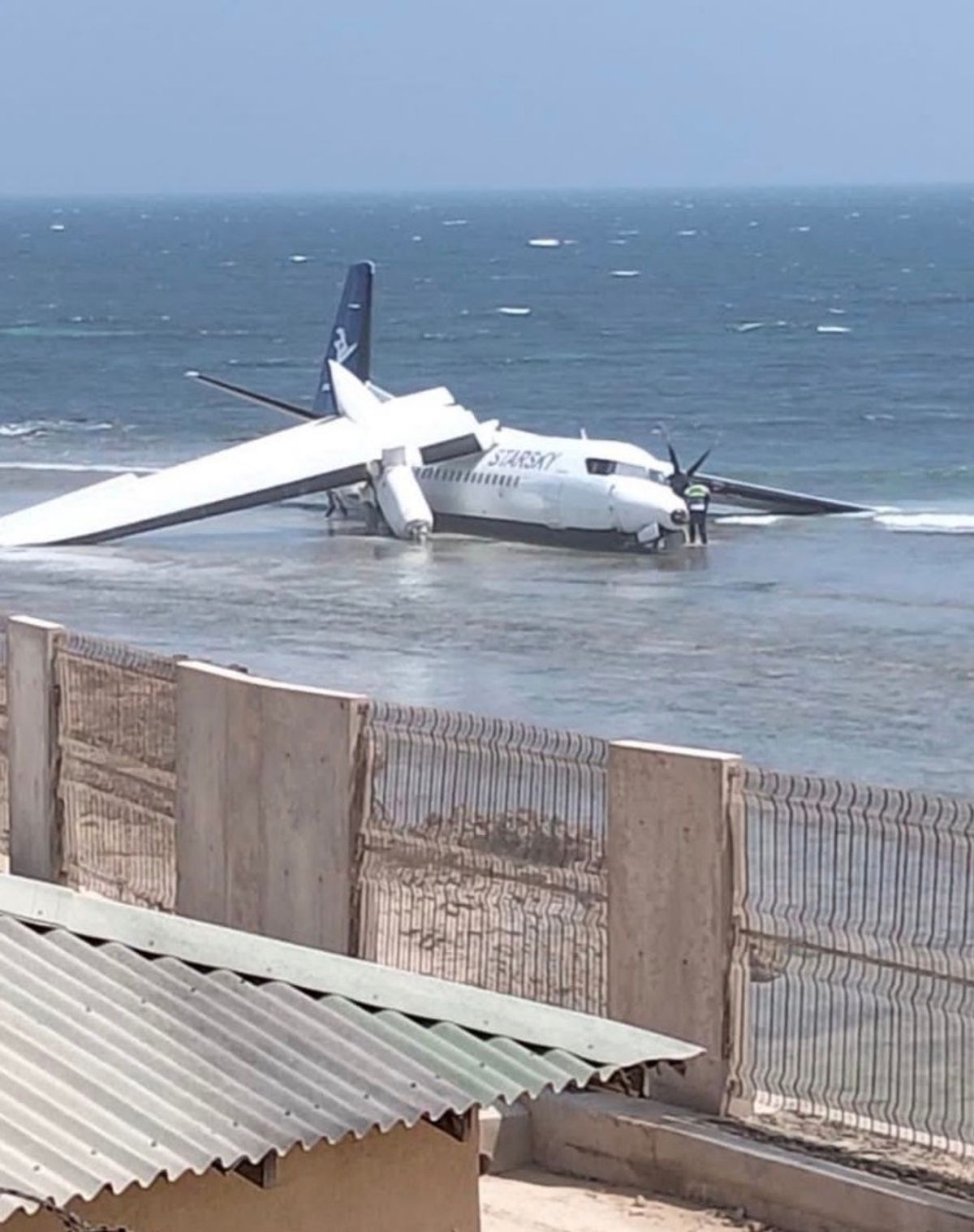 A plane crashed in the sea