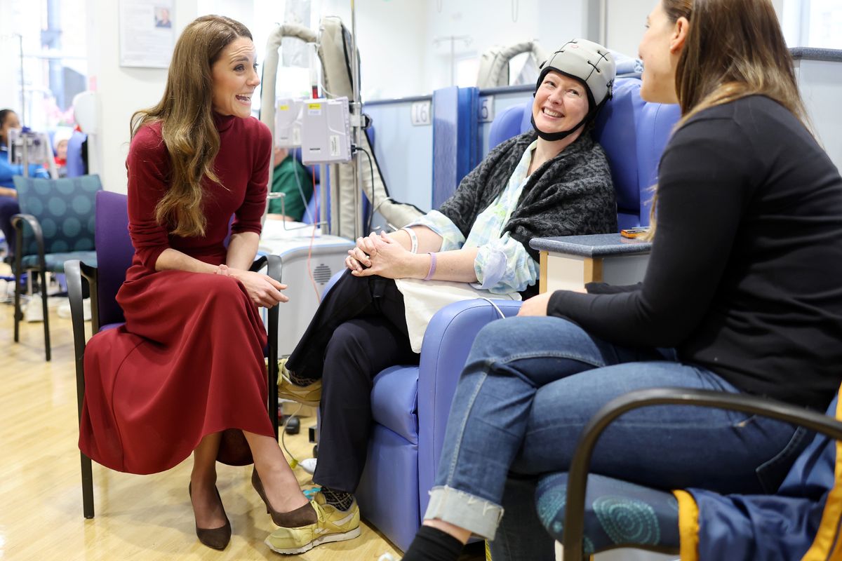 Catherine on a visit to the Royal Marsden Hospital