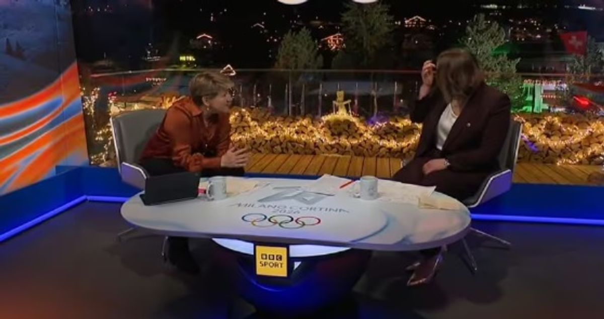 Clare Balding had to pause the BBC's coverage of the Winter Olympics after Lizzy Yarnold broke down in tears