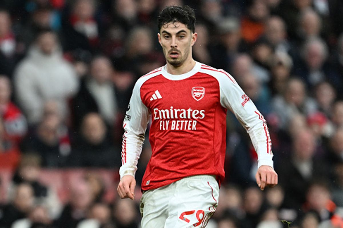 Kai Havertz of Arsenal during the Premier League match between Arsenal and Sunderland at Emirates Stadium on February 07, 2026 in London, England.