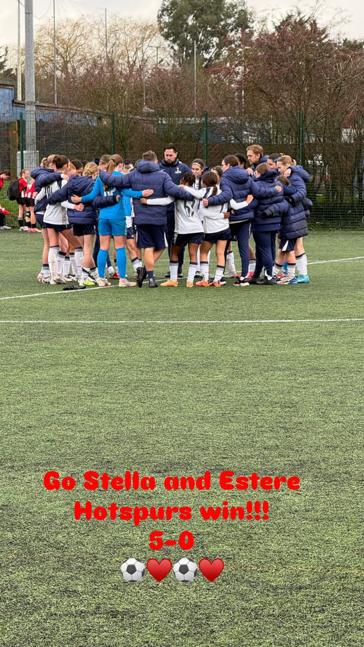 Madonna watches her daughters Stella and Estere play for Tottenham Hotspurs Ladies Academy