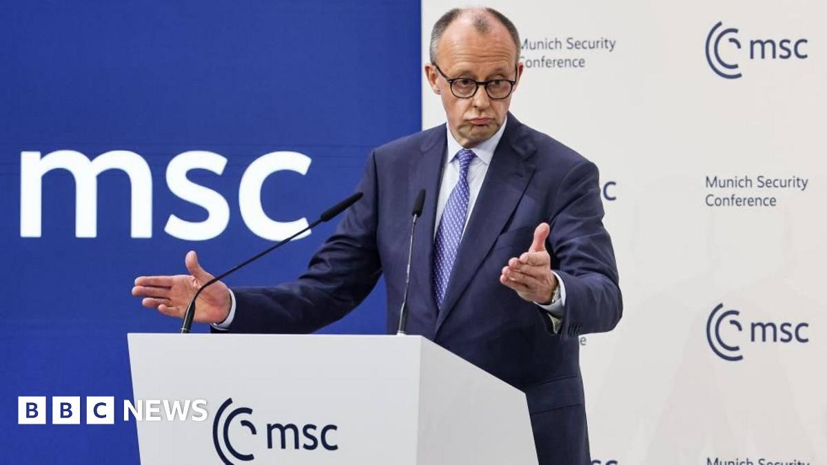 German Federal Chancellor Friedrich Merz delivers a speech during the 62nd Munich Security Conference. Photo: 13 February 2026