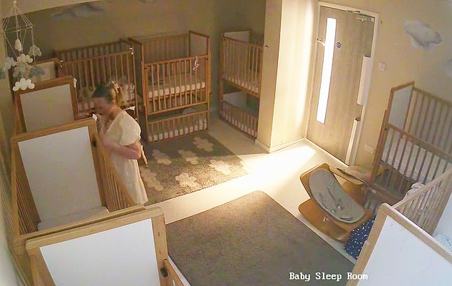 While she was supposed to be caring for infants she instead vaped inches from them as they slept