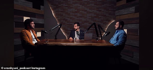 Mr Karapetyan (left) and Mr Sargizov (right), on the Triangle podcast with guest Armen Khachikyan