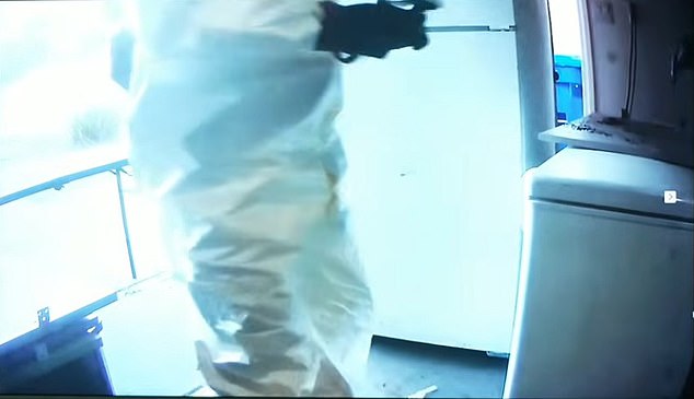 When the hazmat team entered the garage, they found three refrigerators and a large freezer