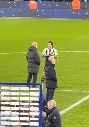 Guardiola's post-match chat with Sandro Tonali was worth noting