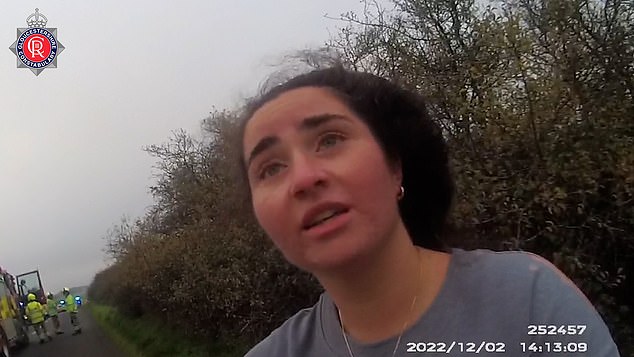 Taxi driver Octavian Codreanu and his passenger Moyra Whelan died after being his by Liberty Mitchell (pictured), who was travelling at 96mph in a 60mph zone in December 2022