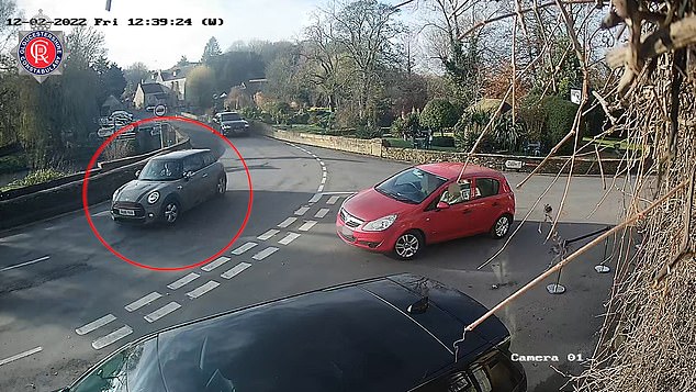 The crash, which involved Mitchell's grey Mini Cooper, a black Audi A3, a grey Polestar 2 and a black Seat Leon, happened at around 12.45pm on the B4425 near Aldsworth in Gloucestershire