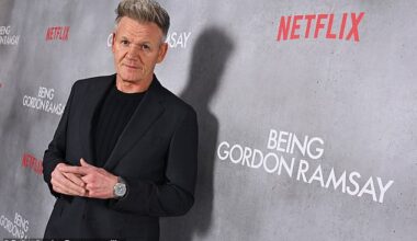 Gordon Ramsay has partnered with Netflix for the six-part documentary series Being Gordon Ramsay (pictured at the London premiere on February 16)