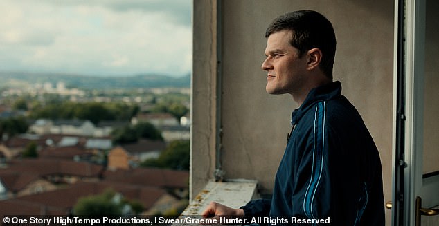 I Swear stars Robert Aramayo (pictured in the film) as campaigner John and depicts his younger years living in Glasgow , when he was first diagnosed with Tourette Syndrome