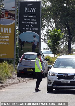 Police could be seen directing traffic near where Mr Baghsarian's body was found on Tuesday