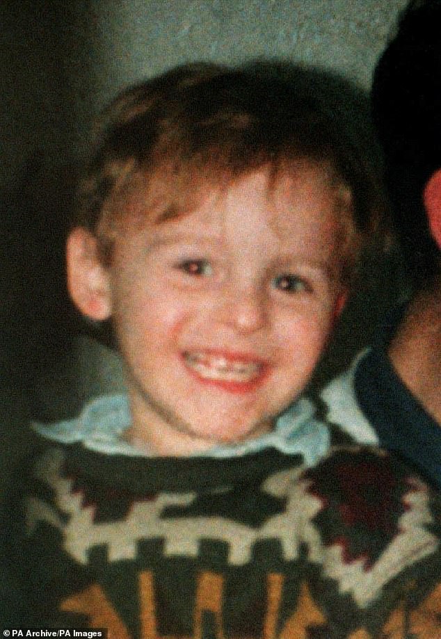 James (pictured) was lured away from his mother at a shopping centre in Liverpool by Jon Venables and and his accomplice Robert Thompson - who tortured and killed him in February 1993