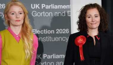 Winning candidate Hannah Spencer and Labour's Angeliki Stogia, who came third – a staggering 5,000 votes behind the Greens