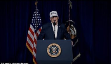 The president announced in a surprise video early Saturday that the US was engaged in a 'major' campaign to ensure Iran will never obtain a nuclear weapon