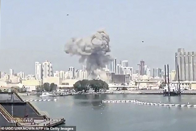 An explosion rocks teh Bahrain capital of Manama, which is home to the U.S. Fifth Fleet