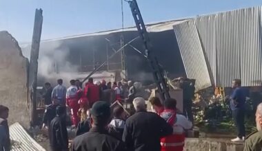 Military helicopter crashes into market in central Iran, killing four
