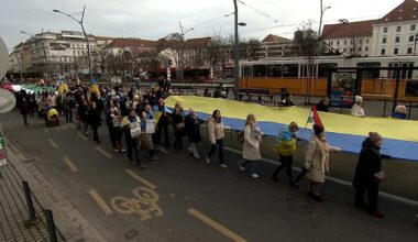 Civil organisations rally in Budapest to mark four years of Russia's full-scale invasion of Ukraine
