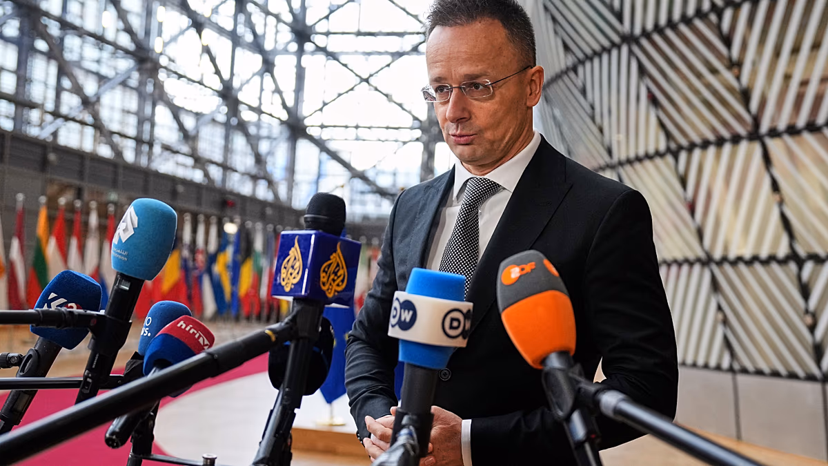 'Why do you hate Ukraine?' Hungarian minister clashes with Ukrainian journalists in Brussels